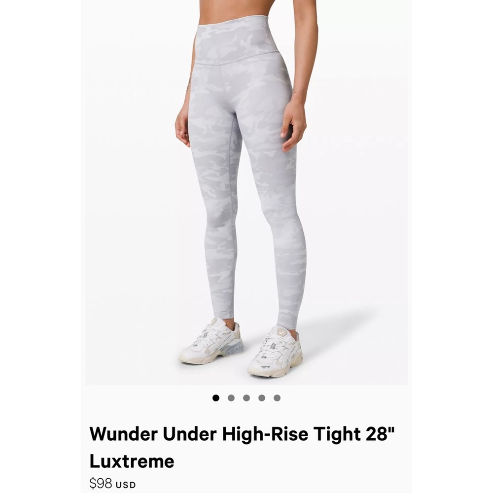 Lululemon White Camo Leggings